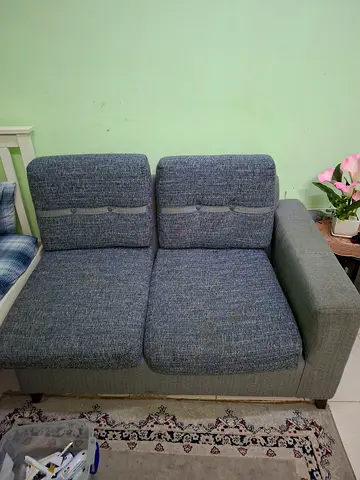 Compact  KL shape 2+1 Seater Fabric Sofa in Good Condition