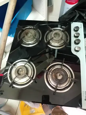 Used 4-Burner Glass Gas Hob - Good Working Condition