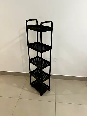 Black Shelf Unit — 5 Tiers