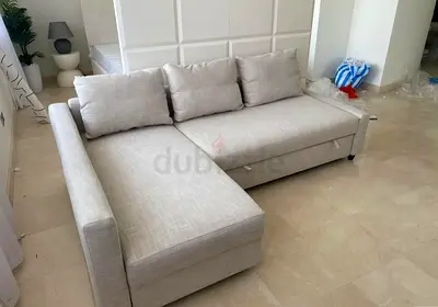 IKEA Beige FRIHETEN L Shape Sofa 204 x 140 cm