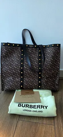 Burberry Monogram Studded Tote Bag - Full set