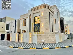 A luxurious villa with a modern design and luxurious finishes in the Al Zahia area of ​​Ajman, l