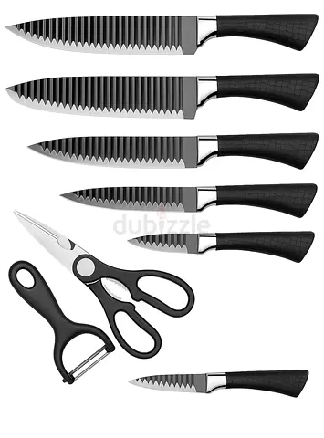 8-piece Kitchen Knife Set with Shears and Peeler — Good Condition