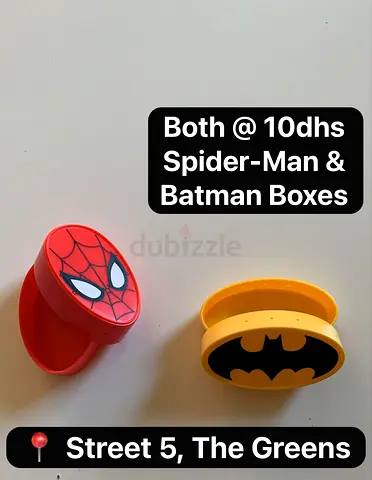 Batman Spider-Man boxes