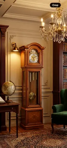 Classic Wooden Grandfather Clock - Vintage Style Pendulum Clock