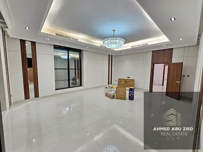 Villa with 7 master bedrooms, reception hall, guest majlis, equipped kitchen, 8 bathrooms, maid's r