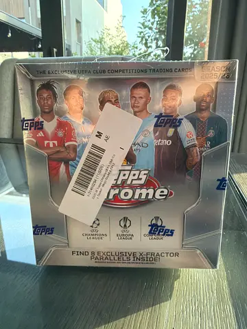 Topps Chrome UEFA Club Competition 25/26 Mega Box -Factory sealed-