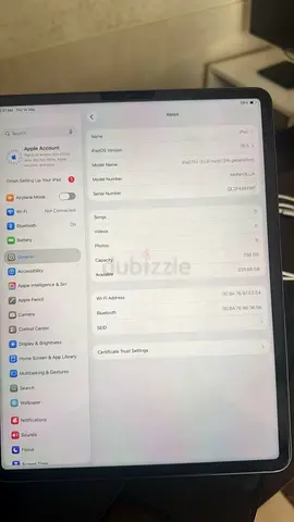 iPad Pro 12.9” 256GB WiFi M1 Space Gray With Compatible Eng/Arb Keyboard