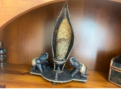 Handmade wooden lamp