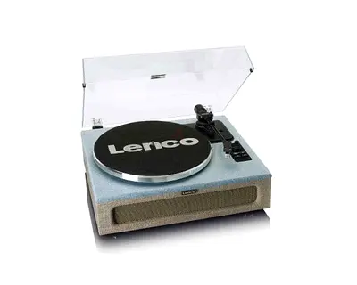 Lenco Bluetooth Turntable, Integrated Speakers 40 Watt RMS, RCA Out and AUX-in LS-440BUBG