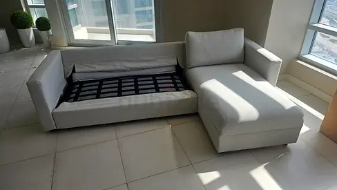 Like A New Condition High Quality ikea vimle L shape sofa bed with mattress