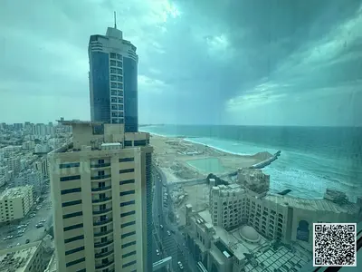 With a breathtaking sea view, the most luxurious and elegant fully furnished one-bedroom apartment with brand new, high-end furnishings and a private