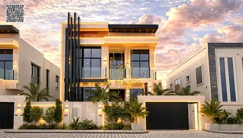 Sikka Villa for Sale in Al Amerah Ajman | 4 Master BR + Majlis + 2 Living Halls | 15m Front Setback | Freehold