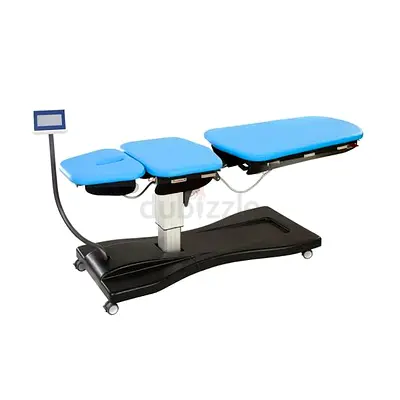 3D cervical and lumbar traction table for spinal decompression