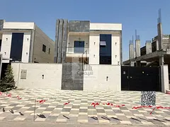 Elegant villa with luxurious finishes, spacious areas, and a swimming pool