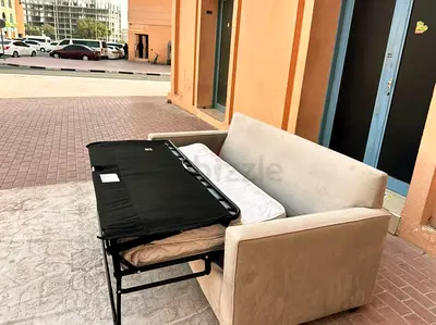 West elm two seater sofa bed with mattress