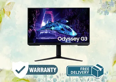Samsung 32 Inch Monitor Odyssey G3 FHD Gaming Monitor, 180 Hz, AMD FreeSync LS32DG302EUX