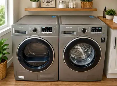 Samsung Separate Washer/Dryer Set Gray Color Perfect Condition