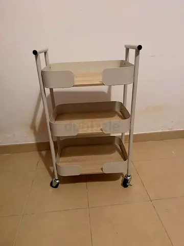 3-tier small rolling cart, compact and functional.