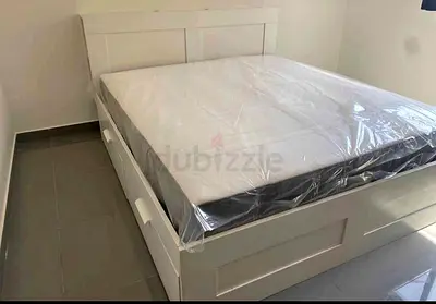 IKEA brimnes bed with mattress queen size bed