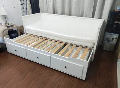 IKEA Hamness king bed frame with IKEA mattress is available in excellent condition,