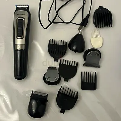 Geepas Corded/Cordless Hair Trimmer with Multiple Attachments - Good Condition-clean and sanitized