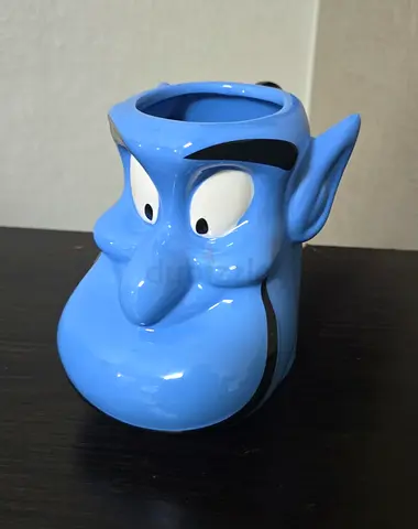 Blue Genie Face Ceramic Mug / Novelty Cup