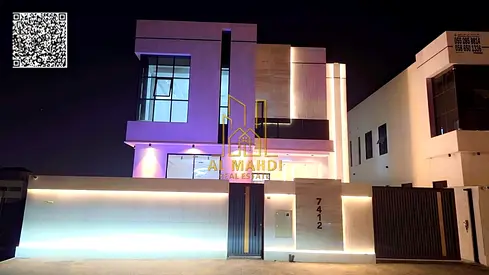 Two-story villa for sale in Al Helio 2 – Super Deluxe finishing with a swimming pool. A unique opportunity to own a modern villa with a super deluxe f