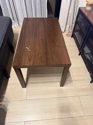 Used small wooden side table / coffee table - dark brown