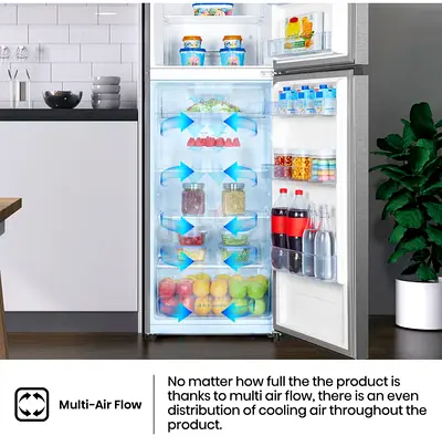 Well-kept Double Door Refrigerator with Multi-Air Flow (Used)
