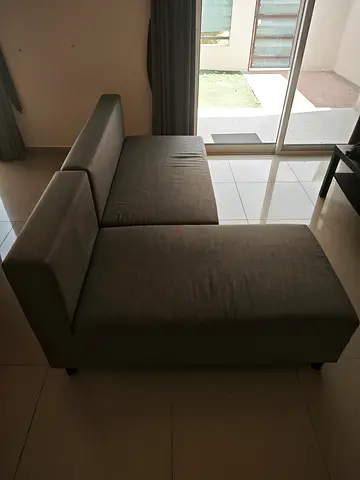 Grey L-shaped Modular Sofa Chaise - Good Condition
