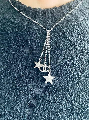 Chanel vintage star-pendant necklace