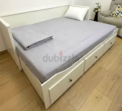 Ikea humness  Day bed with 3storage drawers underneath and with 2 IKEA mattresses is available