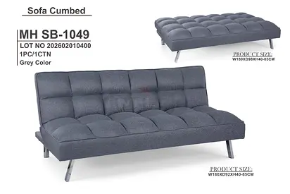 Brand New Grey Convertible Sofa Bed