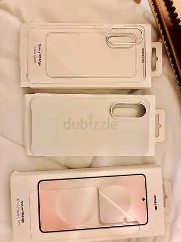 Samsung Galaxy S25 edge Clear and White kindsuit Phone Cases and Anti reflecting film- New in Box