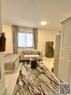 A golden opportunity! Luxurious, fully furnished studio apartment for monthly rent in Ajman Corniche