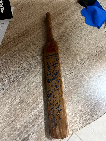 vintage 1983 bat with all players signature
