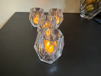 Set of 4 Crystal-Style Glass Candle Holders / Tealight Votives, I bought it from home centre