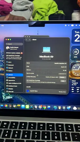 MacBook Air (Good working condition) — macOS visible, ready to use