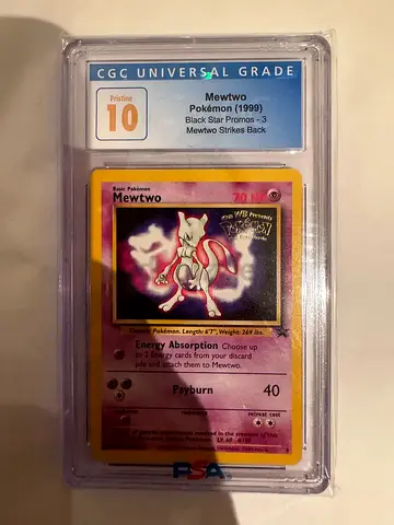 Pokemon 1999 Mewtwo Black Star Movie Promo CGC Pristine 10 - Low Pop 84