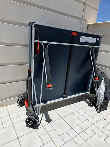 Foldable Outdoor Table Tennis Table - Portable, Wheels Included