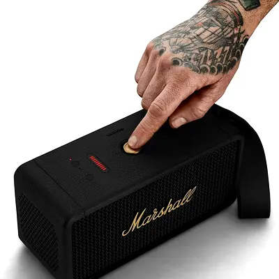 Marshall Middleton Bluetooth Portable Speaker for Outdoor Adventures, 20+ hours