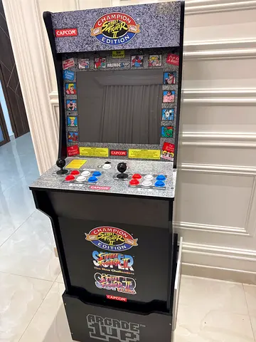 Compact Retro Arcade Cabinet with Multiple Classic Games