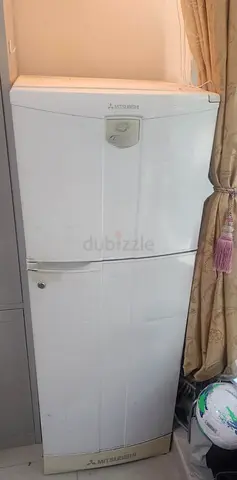 Used Mitsubishi Double-Door Refrigerator - Working, Some Wear
