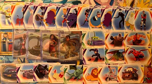 Set of Disney/Pixar Trading Cards Collection - Topps Neon 2025/2026