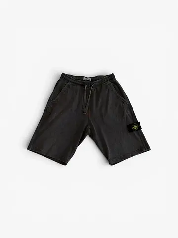Dark grey Stone Island cotton drawstring shorts — size unknown, lightly used