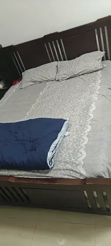 Bed with mattress