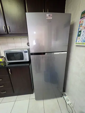 BEKO Stainless Steel Double Door Refrigerator - Good Condition