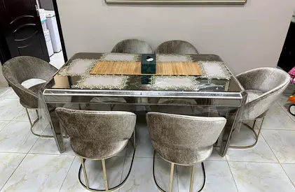 6 chairs dining table