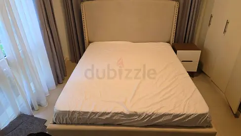 elegant bed with mattress